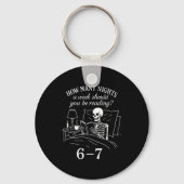 Reading 67 Meme Englieacher Funny 67 Book Lover Hu Schlüsselanhänger (Vorderseite)