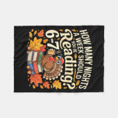 Reading 67 Meme Englieacher Funny 67 Turkey Fleecedecke (Vorderseite (Horizontal))