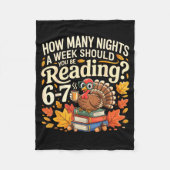 Reading 67 Meme Englieacher Funny 67 Turkey  Fleecedecke (Vorderseite)