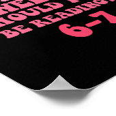 Reading 67 Meme English Teacher Funny Six Sevene R Poster (Ecke)