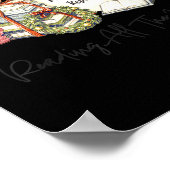 Reading All The Way Christmas Book Lover For Women Poster (Ecke)