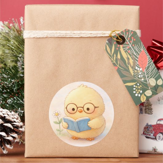 Reading Alma Chick Cute Sticker (Feiertag)