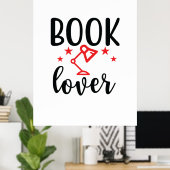 Reading Art Book Lover Poster (Heimbüro)