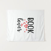 Reading Art Book Lover Wandteppich (Vorderseite (Horizontal))