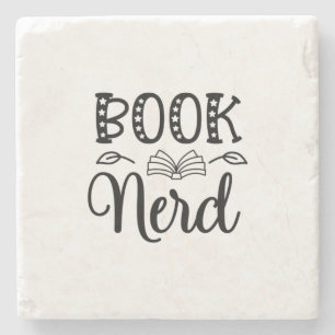 Reading Art Book Nerd Steinuntersetzer