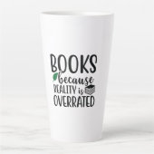 Reading Art Books Because Reality Is Overeated Milchtasse (Vorderseite)