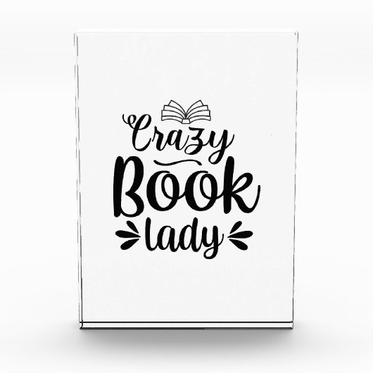 Reading Art Crazy Book Lady Fotoblock (Vorderseite)