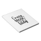 Reading Art Crazy Book Lady Notizblock (angewinkelt)