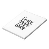 Reading Art Crazy Book Lady Notizblock (Rotiert)
