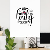 Reading Art Crazy Book Lady Poster (Heimbüro)