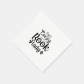 Reading Art Crazy Book Lady Serviette (Ecke)