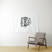 Reading Art Crazy Book Lady Wandteppich (Beispiel (Horizontal))