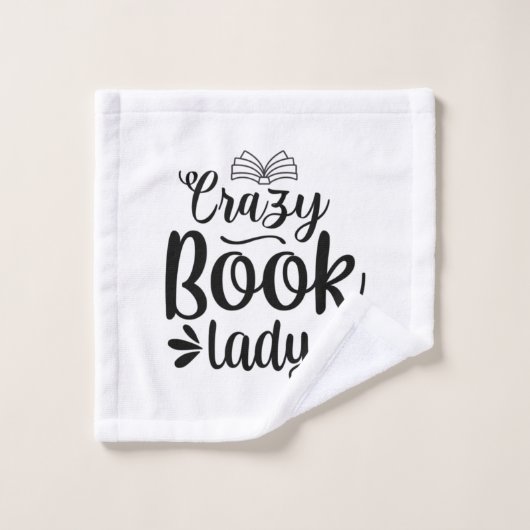 Reading Art Crazy Book Lady Waschlappen (Waschlappen)