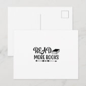 Reading Art Read More Books Postkarte (Vorne/Hinten)