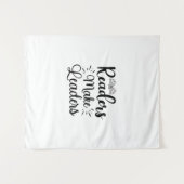 Reading Art Readers Make Leaders Wandteppich (Vorderseite (Horizontal))