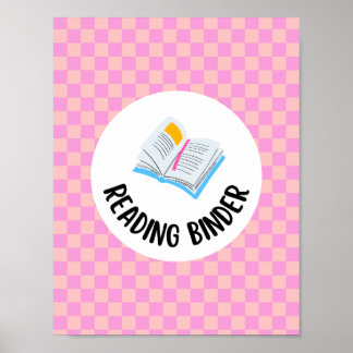 reading binder title insert page  poster