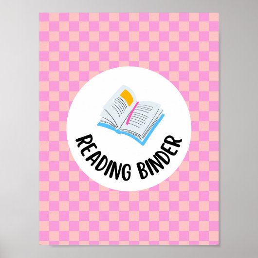 reading binder title insert page  poster (Vorne)