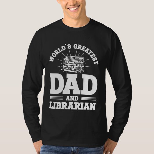 Reading Book  Dad Librarian T-Shirt (Vorderseite)