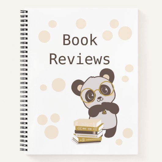Reading Book Review Notebook Notizblock (Vorderseite)