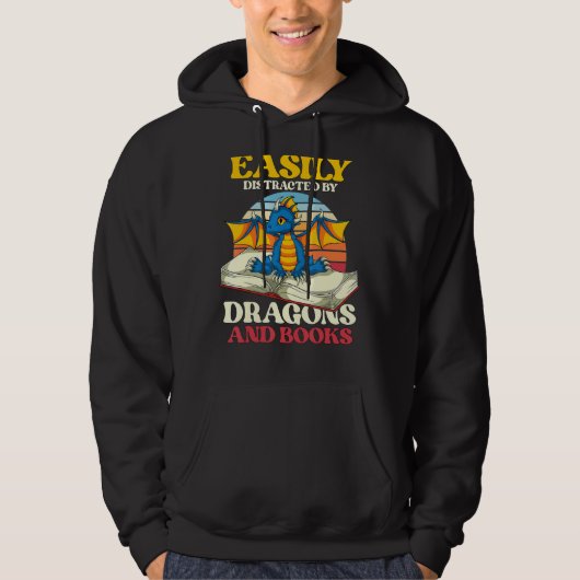 Reading Bookworm Librarian Book Dragon Hoodie (Vorderseite)