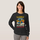 Reading Bookworm Librarian Book Dragon T-Shirt (Vorne ganz)