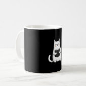 Reading Cat Funny Cat Book Lover Kaffeetasse (Vorderseite Links)
