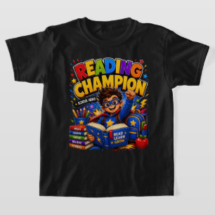 Reading Champion Kids School Hero T-Shirt
