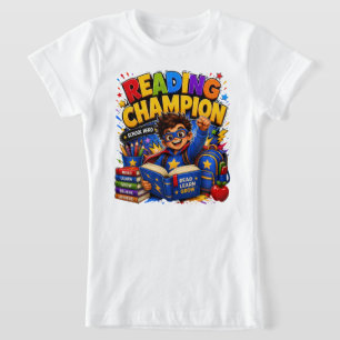Reading Champion Kids School Hero T-Shirt