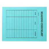 READING CHECKLIST NOTIZBLOCK (Vorderseite)