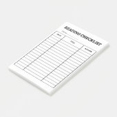 reading checklist post-it klebezettel (angewinkelt)
