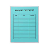 Reading Checklist Tracker Notizblock (Rotiert)