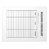 Reading Checklist Tracker Notizblock (Vorderseite)