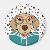 Reading Dog Magnet (Vorne)