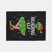 Reading Elf Christmas Family Girls Women Elf Squad Fleecedecke (Vorderseite (Horizontal))