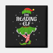 Reading Elf Christmas Family Girls Women Elf Squad Magnet (Vorne)