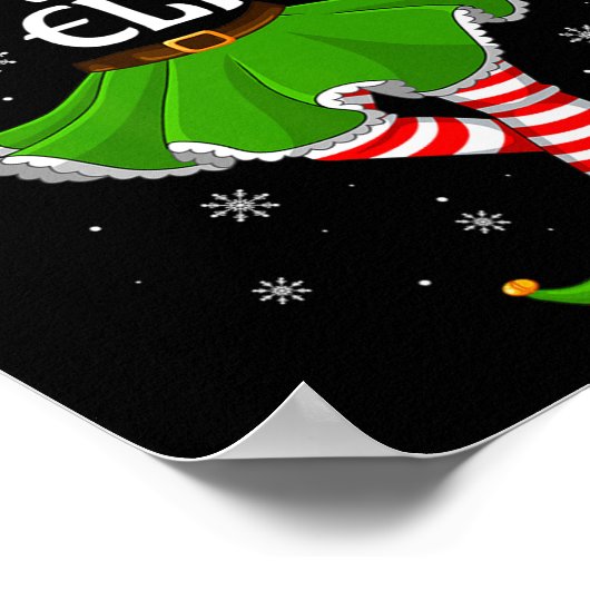 Reading Elf Christmas Family Girls Women Elf Squad Poster (Ecke)