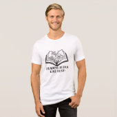 Reading Feels Like Rest | Book & Floral Illustrati Tri-Blend Shirt (Vorderseite voll)