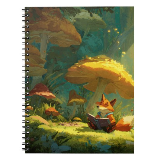 Reading Fox Enchanted Mushroom-Notebook Notizblock (Vorderseite)