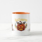 Reading Ghost and Pumpkin" Halloween-Tasse Tasse (Zentrum)