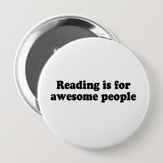 READING IS FOR AWESOME PEOPLE BUTTON (Vorne & Hinten)