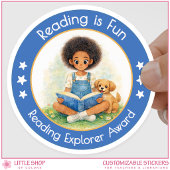 Reading is Fun Reading Explorer Award Runder Aufkleber
