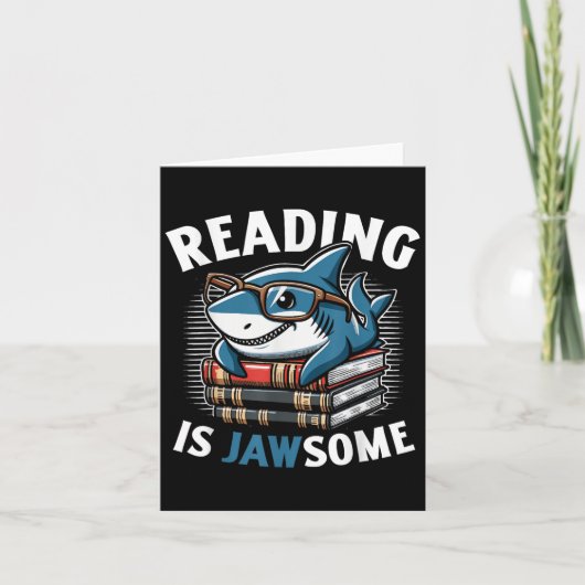 Reading Is Jawsome Shark Books Bookworm Reader  Karte (Vorderseite)