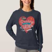 Reading is My Cardio Red Heart Raccoon T-Shirt (Vorderseite)