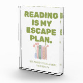 Reading is My Escape Plan - Cozy Book Lover's Desi Fotoblock (Rechts)