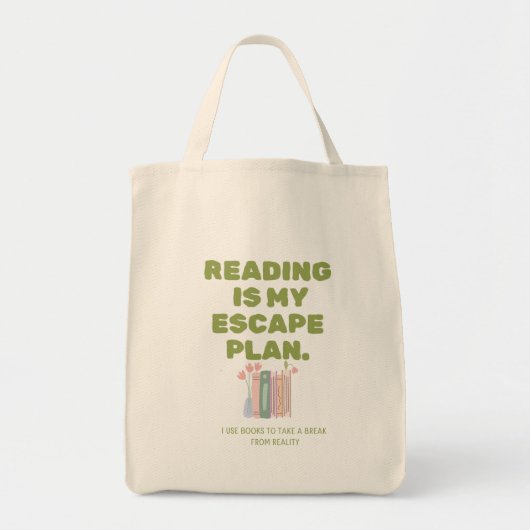 Reading is My Escape Plan - Cozy Book Lover's Desi Tragetasche (Vorne)