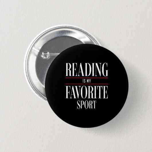 Reading Is My Favorite Srt Book Lover Funny Saying Button (Vorne & Hinten)