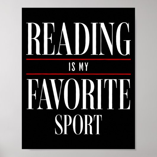 Reading Is My Favorite Srt Book Lover Funny Saying Poster (Vorne)