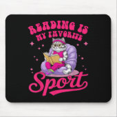 Reading Is My Favorite Srt Funny Cat Book Lover Li Mousepad (Vorne)