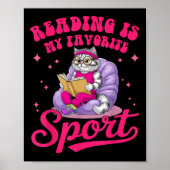 Reading Is My Favorite Srt Funny Cat Book Lover Li Poster (Vorne)