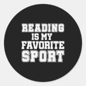 Reading Is My Favorite Srt Funny Librarian Shirt  Runder Aufkleber (Vorderseite)